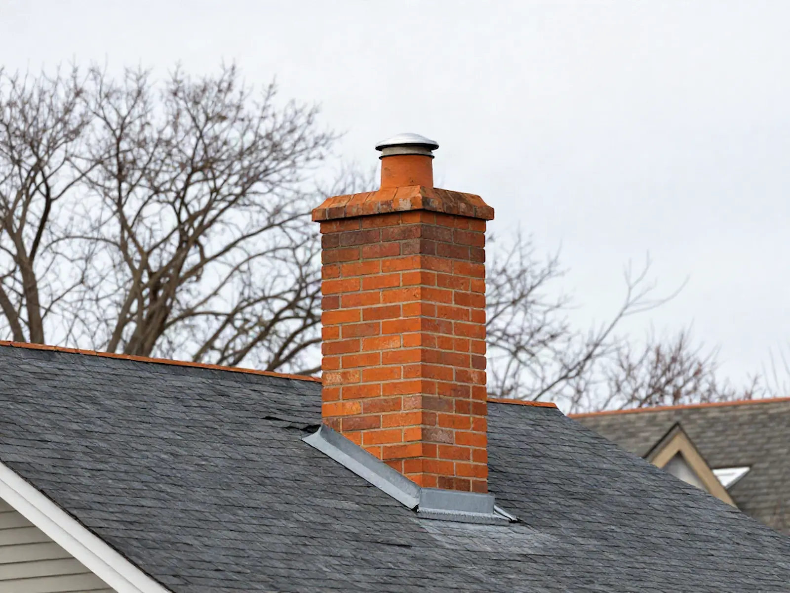 Brick chimney on a home served by Clay Creek Chimney Sweep in Washington, DC